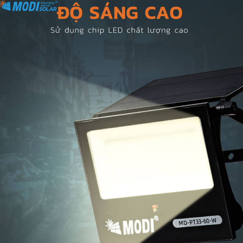 Ảnh của Đèn Pha LED Cảm Biến Chuyển Động Năng Lượng Mặt Trời MODI SOLAR 60W Siêu Sáng, Ngoài Trời