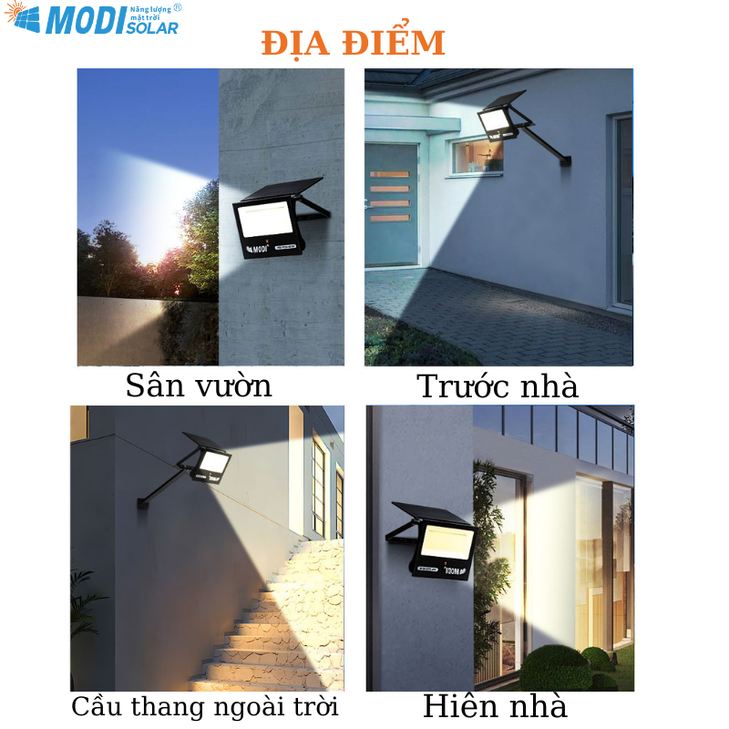 Ảnh của Đèn Pha LED Cảm Biến Chuyển Động Năng Lượng Mặt Trời MODI SOLAR 60W Siêu Sáng, Ngoài Trời